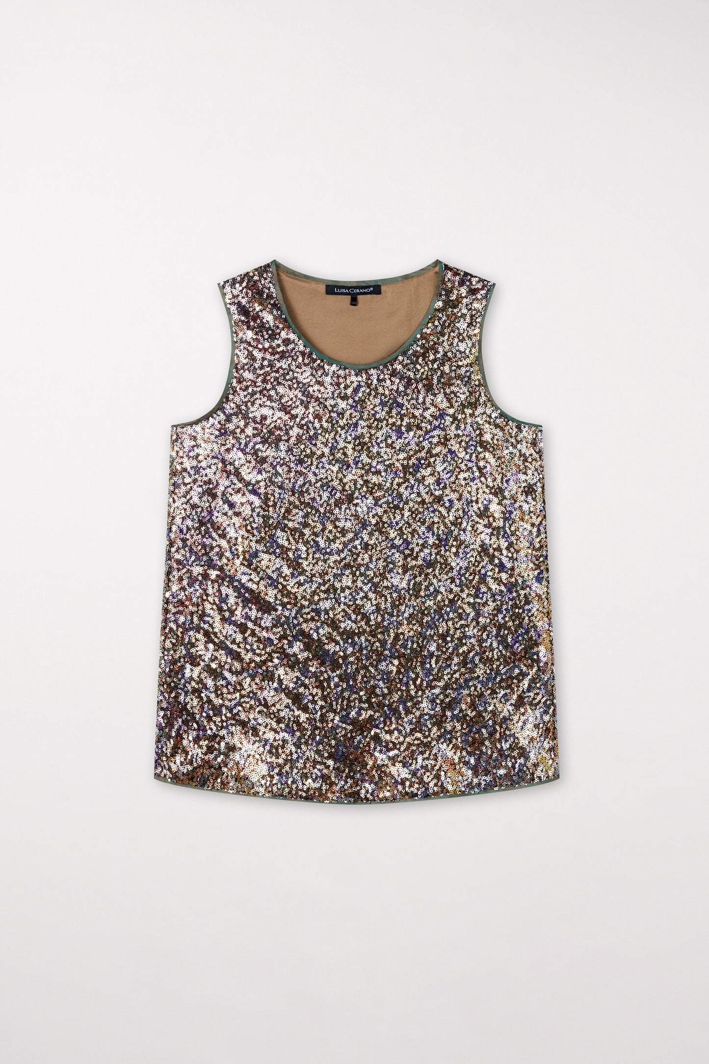 Top with Sequins and Crew Neck