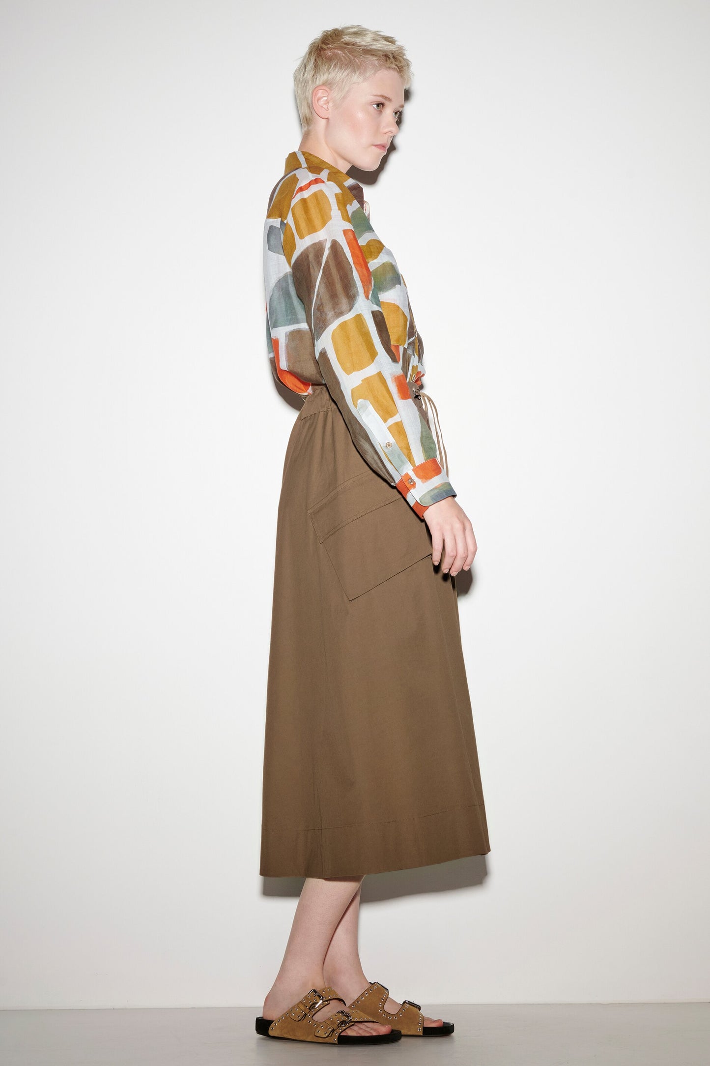 Shirt Blouse with Ethnic Print