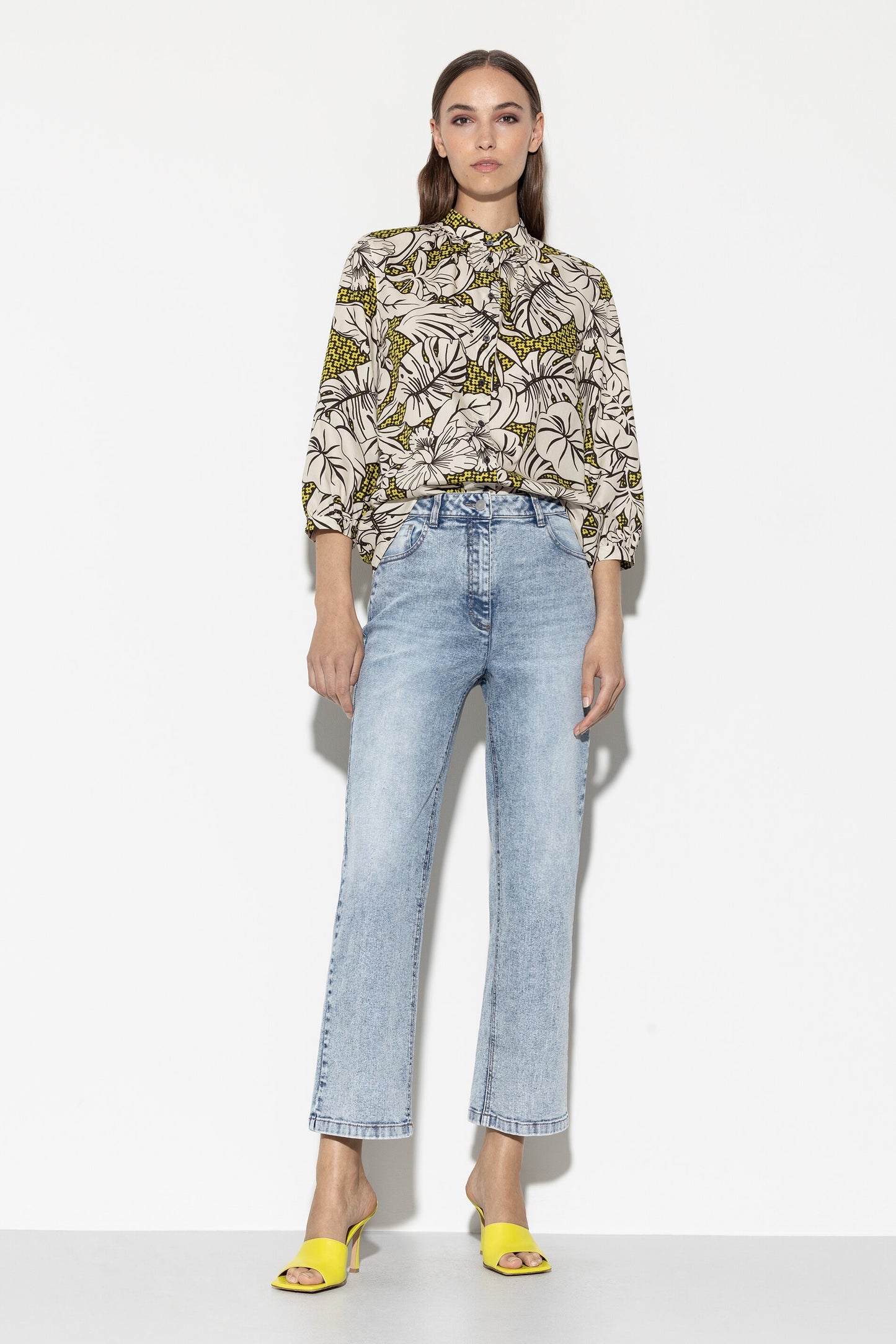 Blouse with Leaf Print