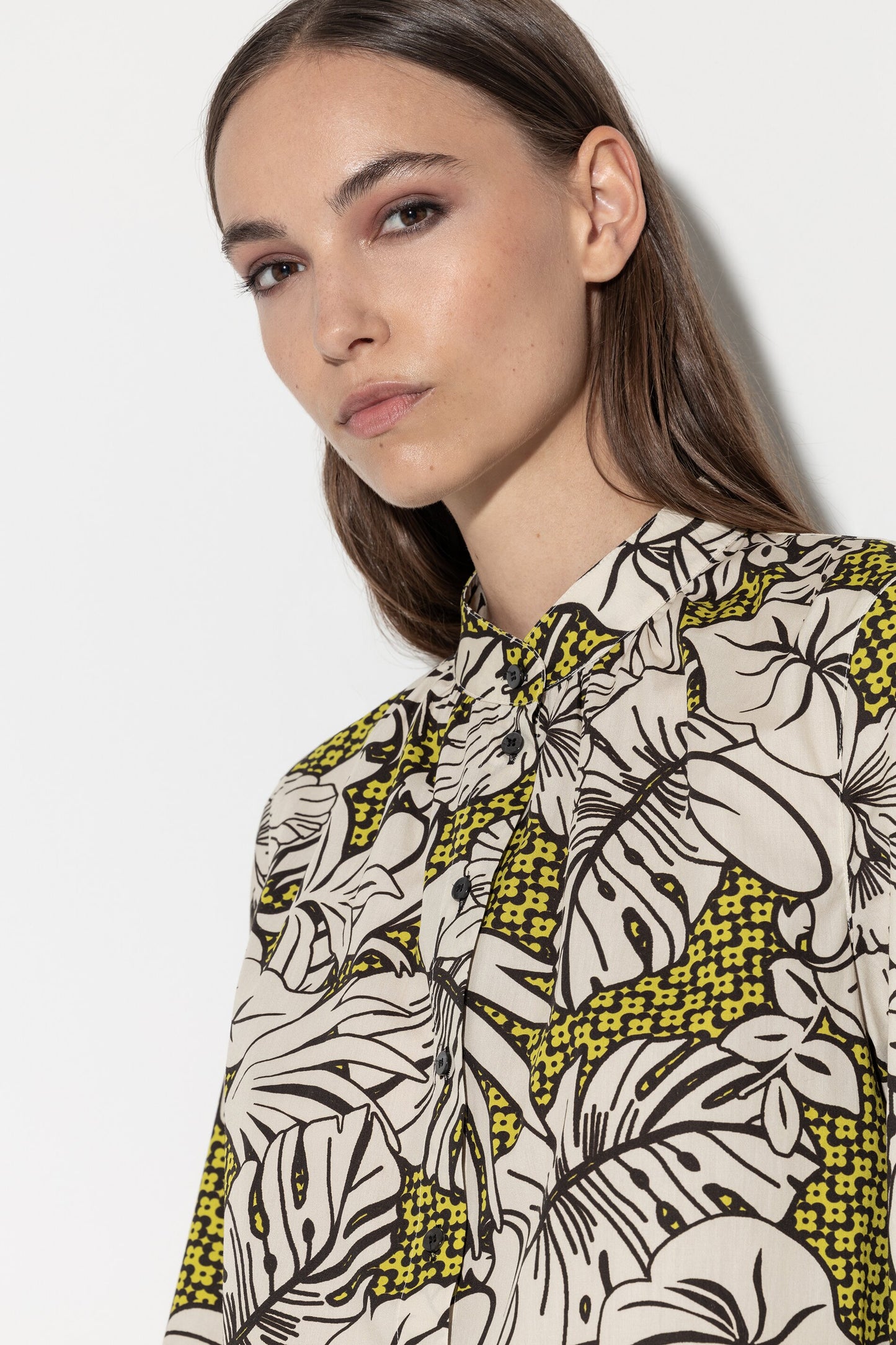 Blouse with Leaf Print