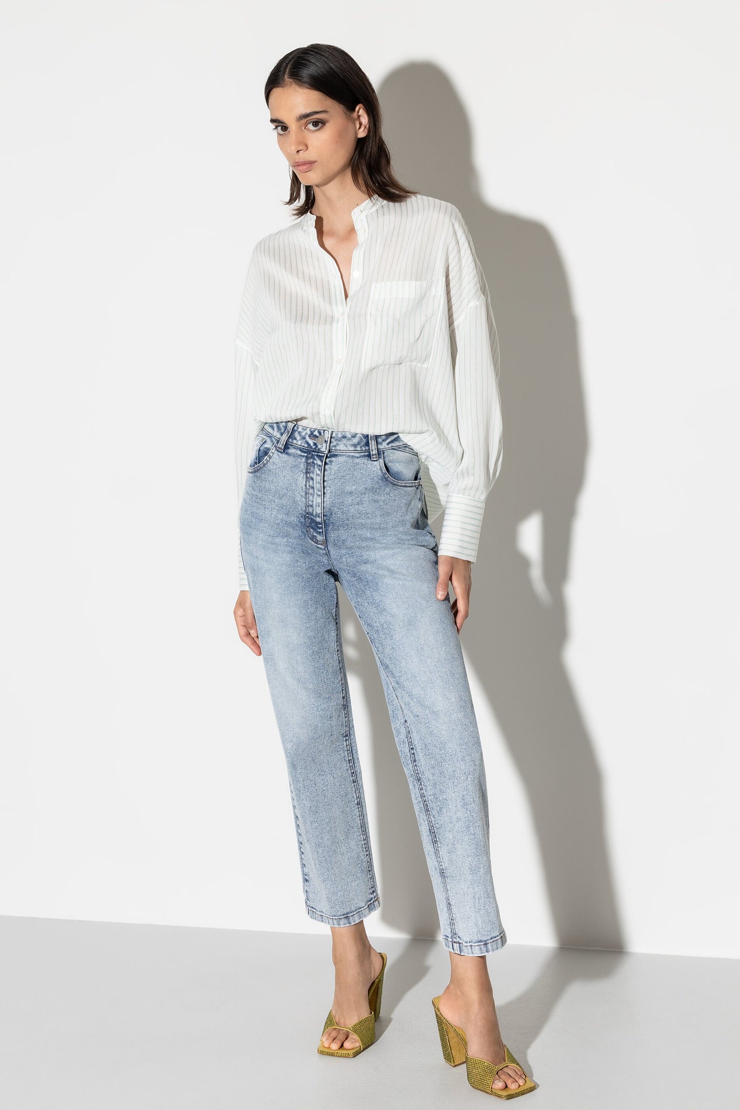 Striped Blouse in a Silk Blend