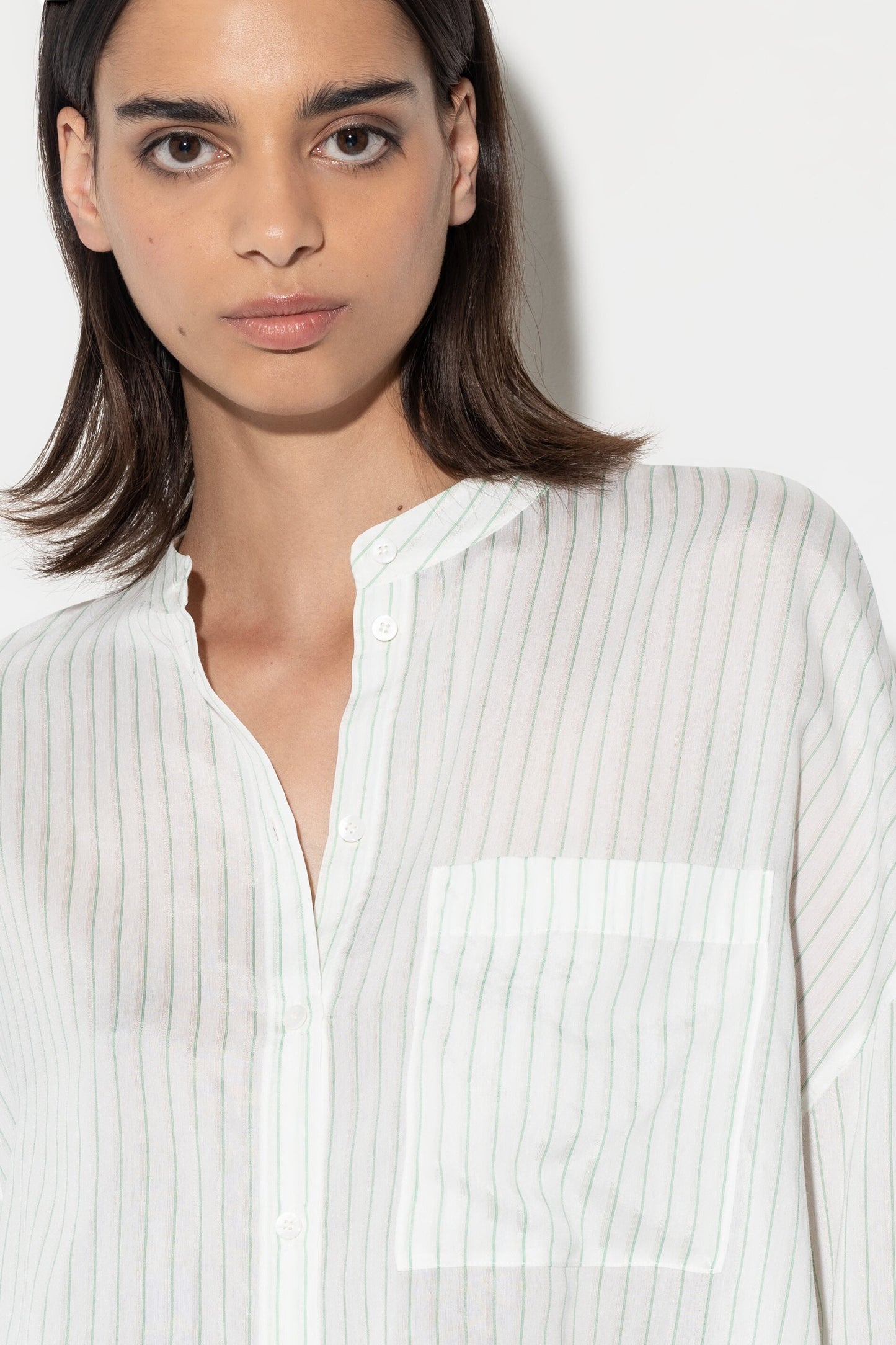 Striped Blouse in a Silk Blend