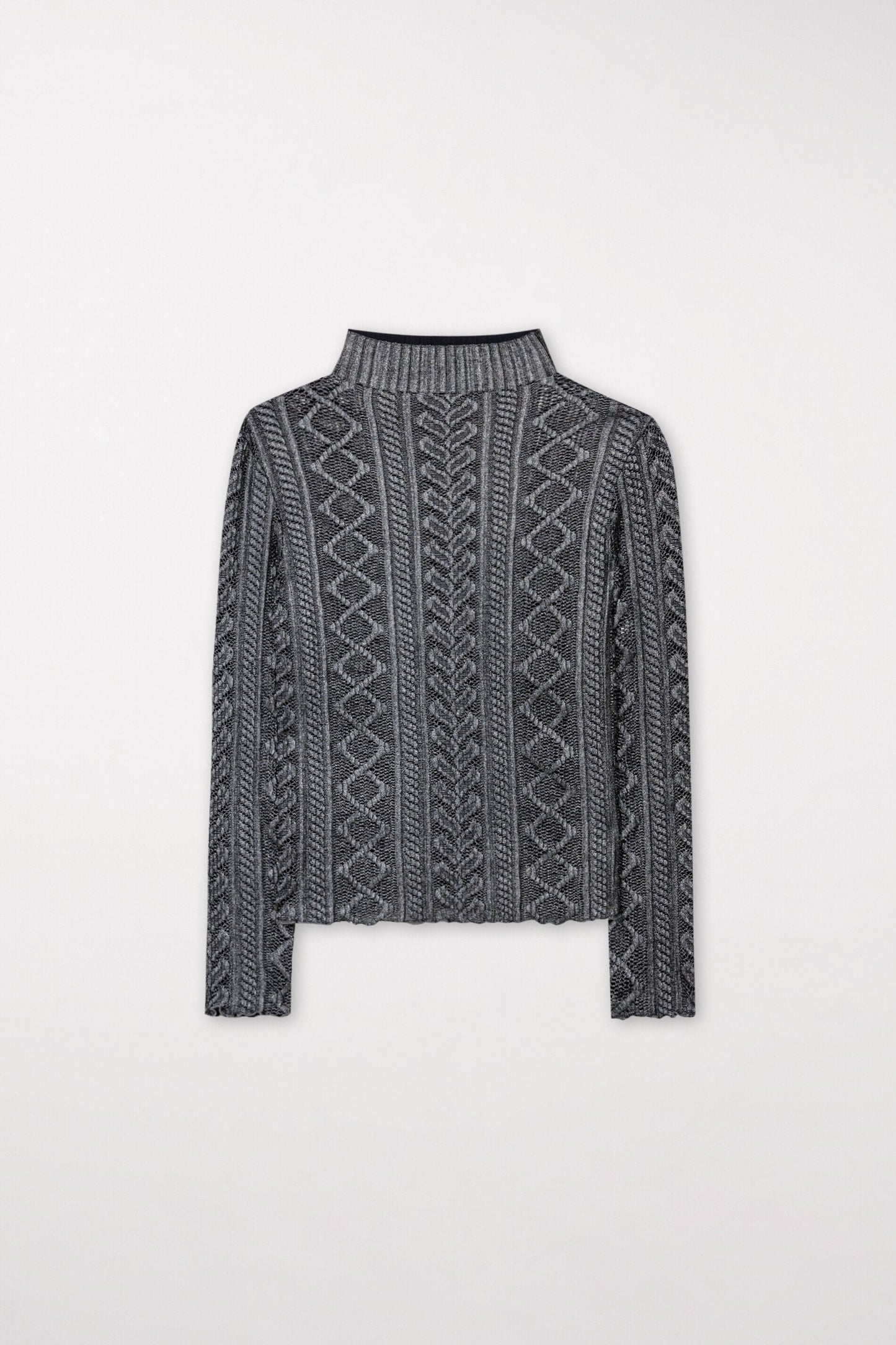 Lace Turtleneck Shirt