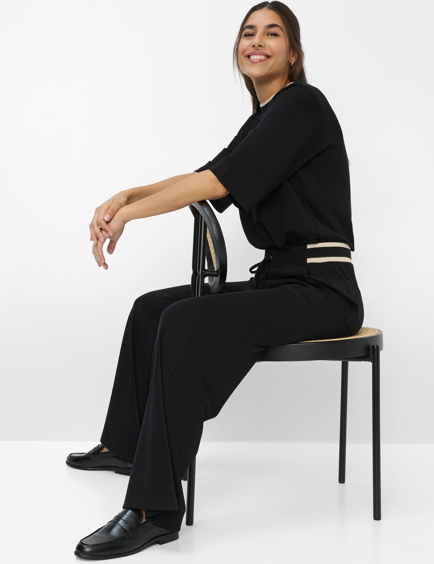 Jersey: Wide Leg Slip-on Pants