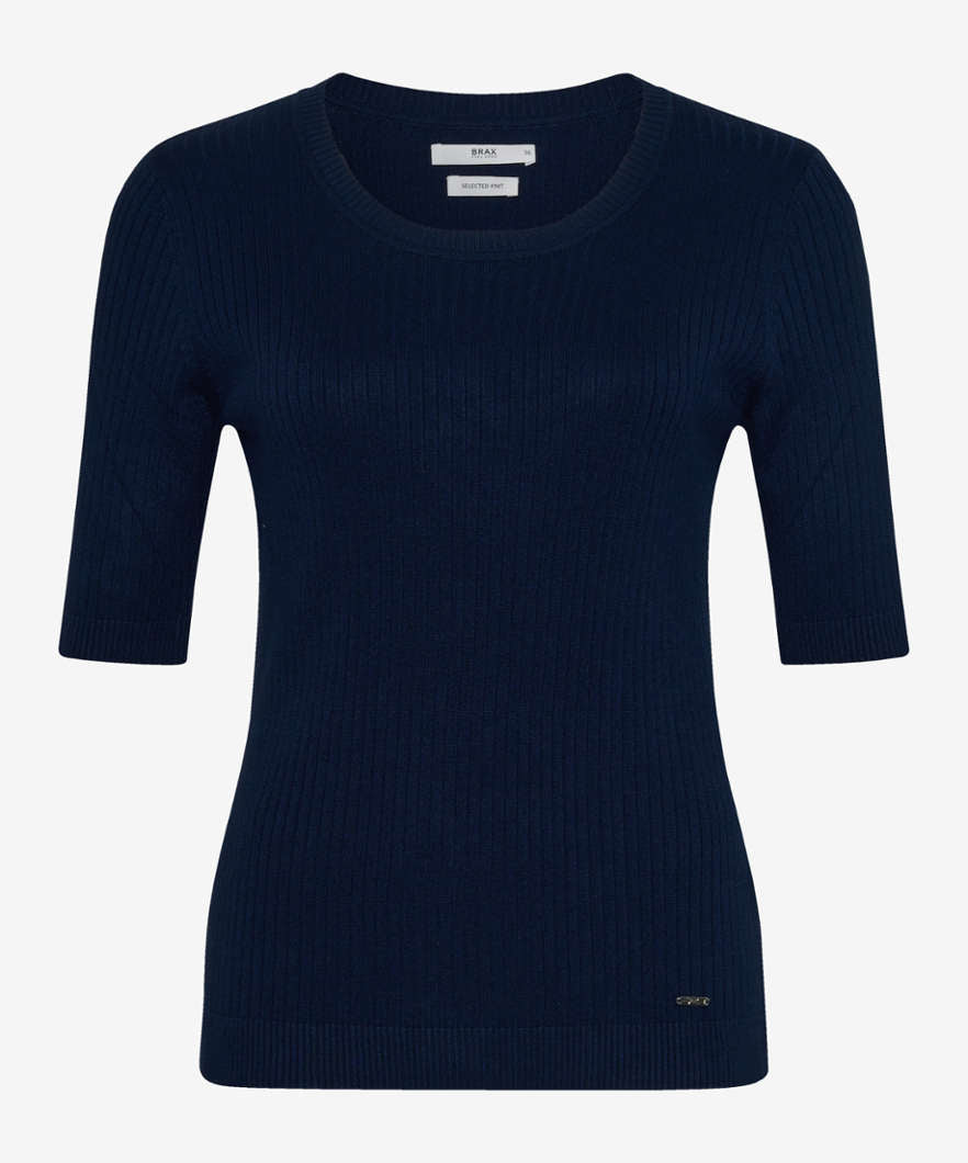Knitted Sweater with Ribbed Texture
