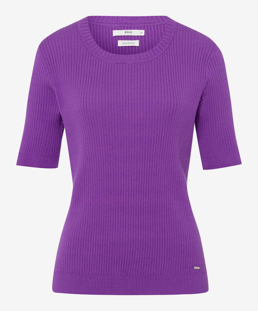 Knitted Sweater with Ribbed Texture