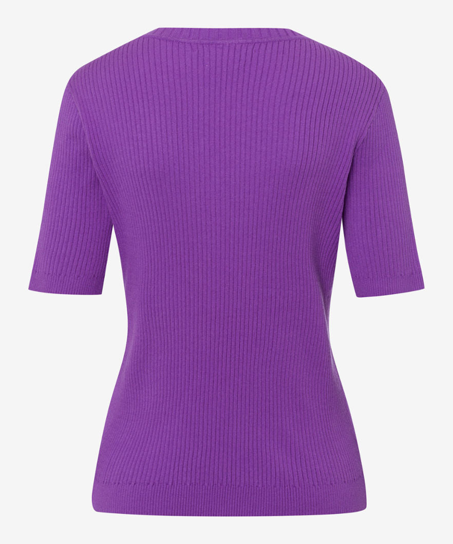 Knitted Sweater with Ribbed Texture