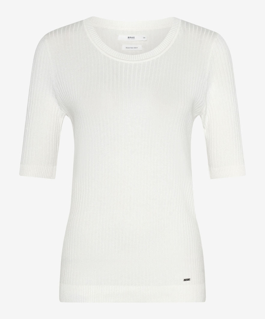 Knitted Sweater with Ribbed Texture