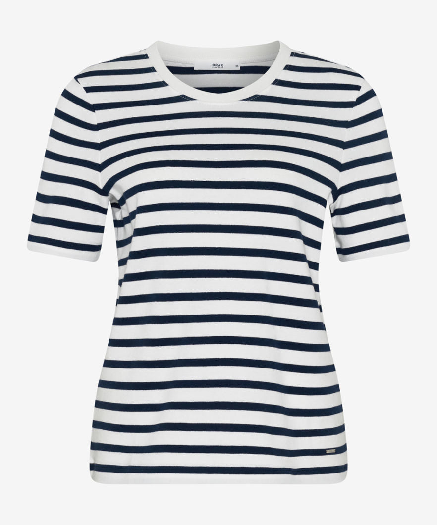 Striped Shirt with Round Neckline