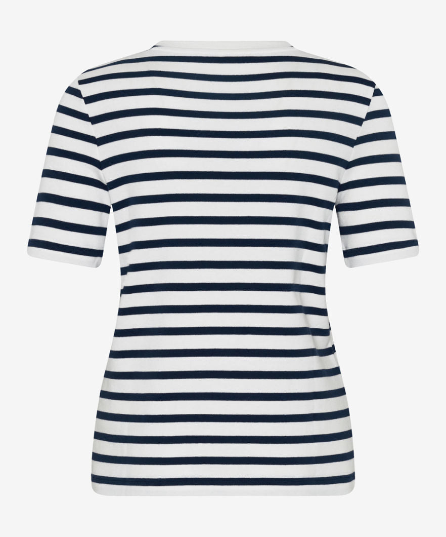 Striped Shirt with Round Neckline