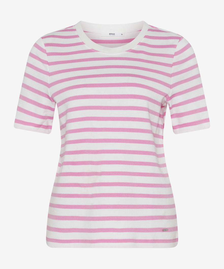 Striped Shirt with Round Neckline