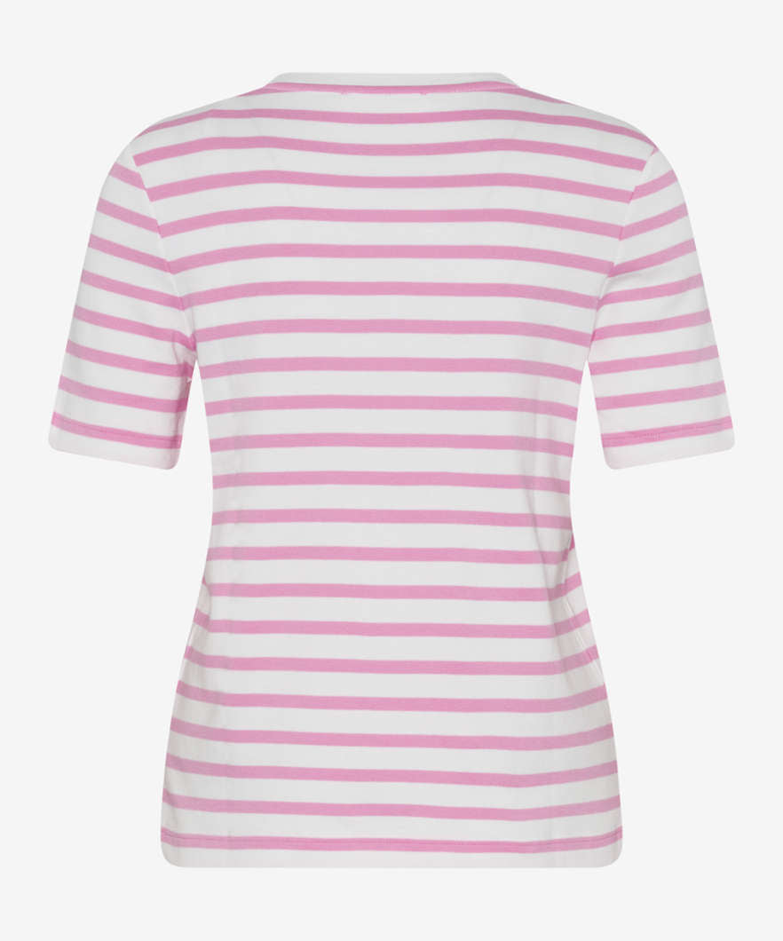 Striped Shirt with Round Neckline