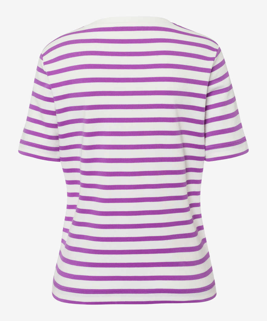Striped Shirt with Round Neckline