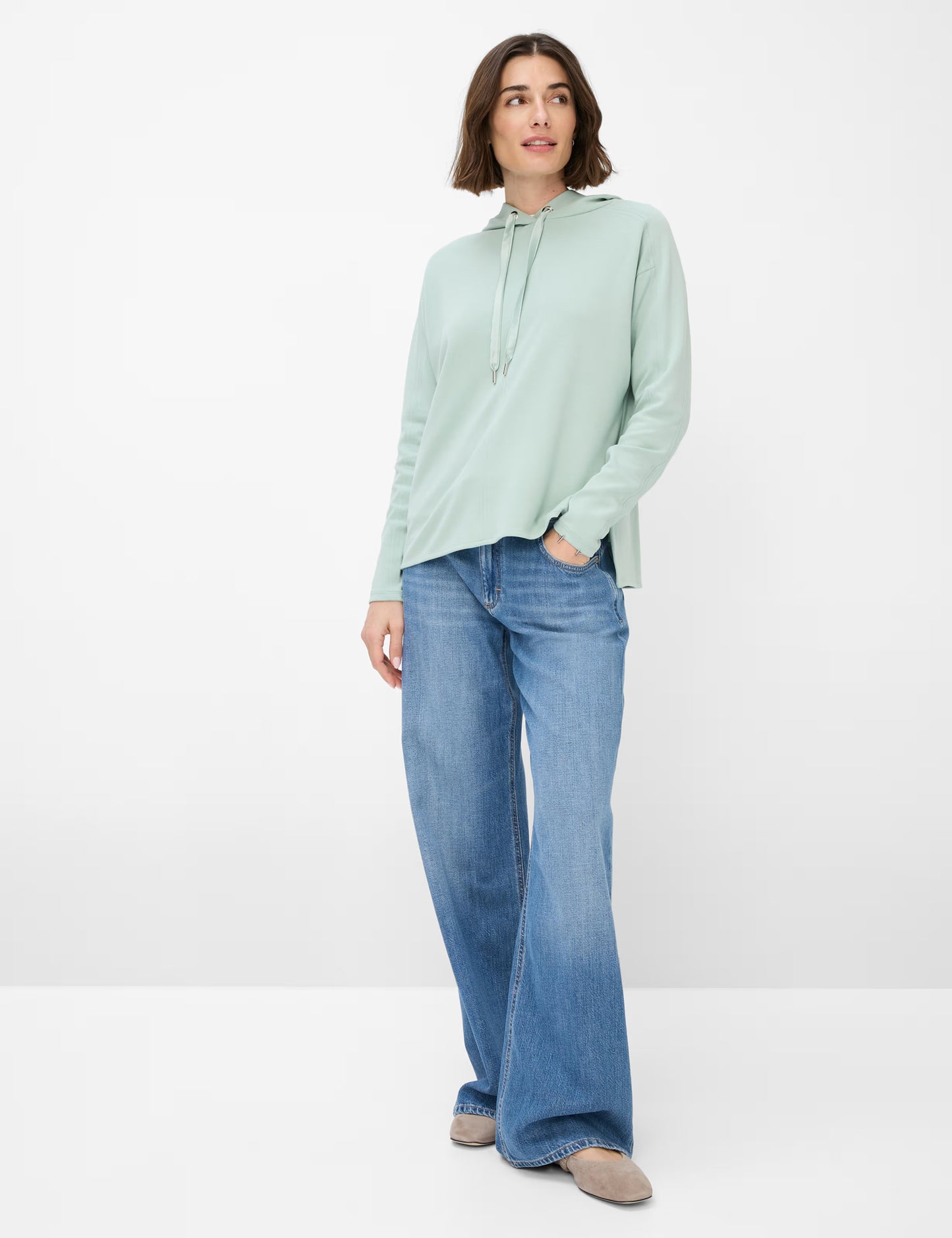Sweatshirts: Hoodie in Viscose Mix