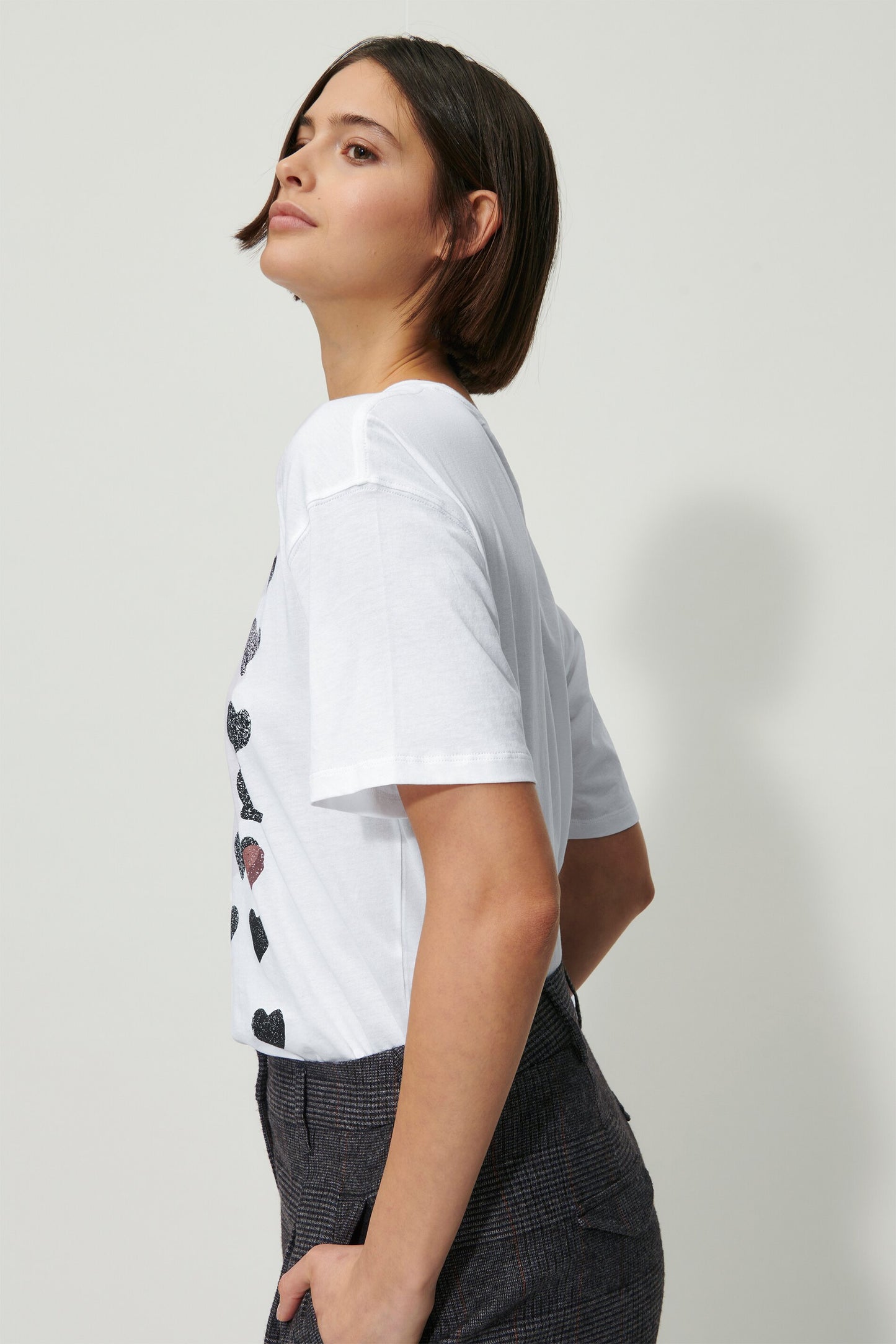 T-shirt with Little-Heart Print