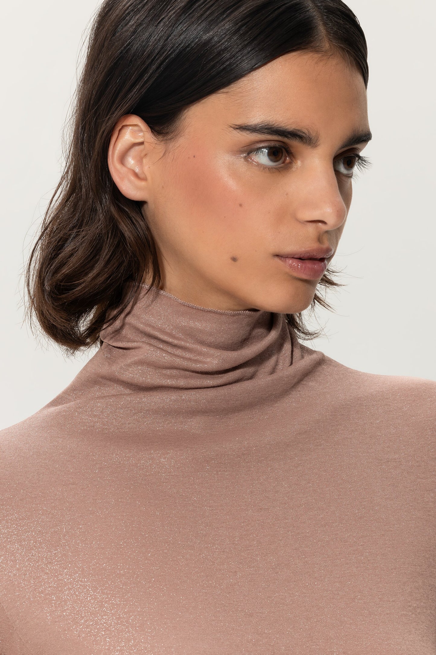 Sweater with shiny all-over foil print