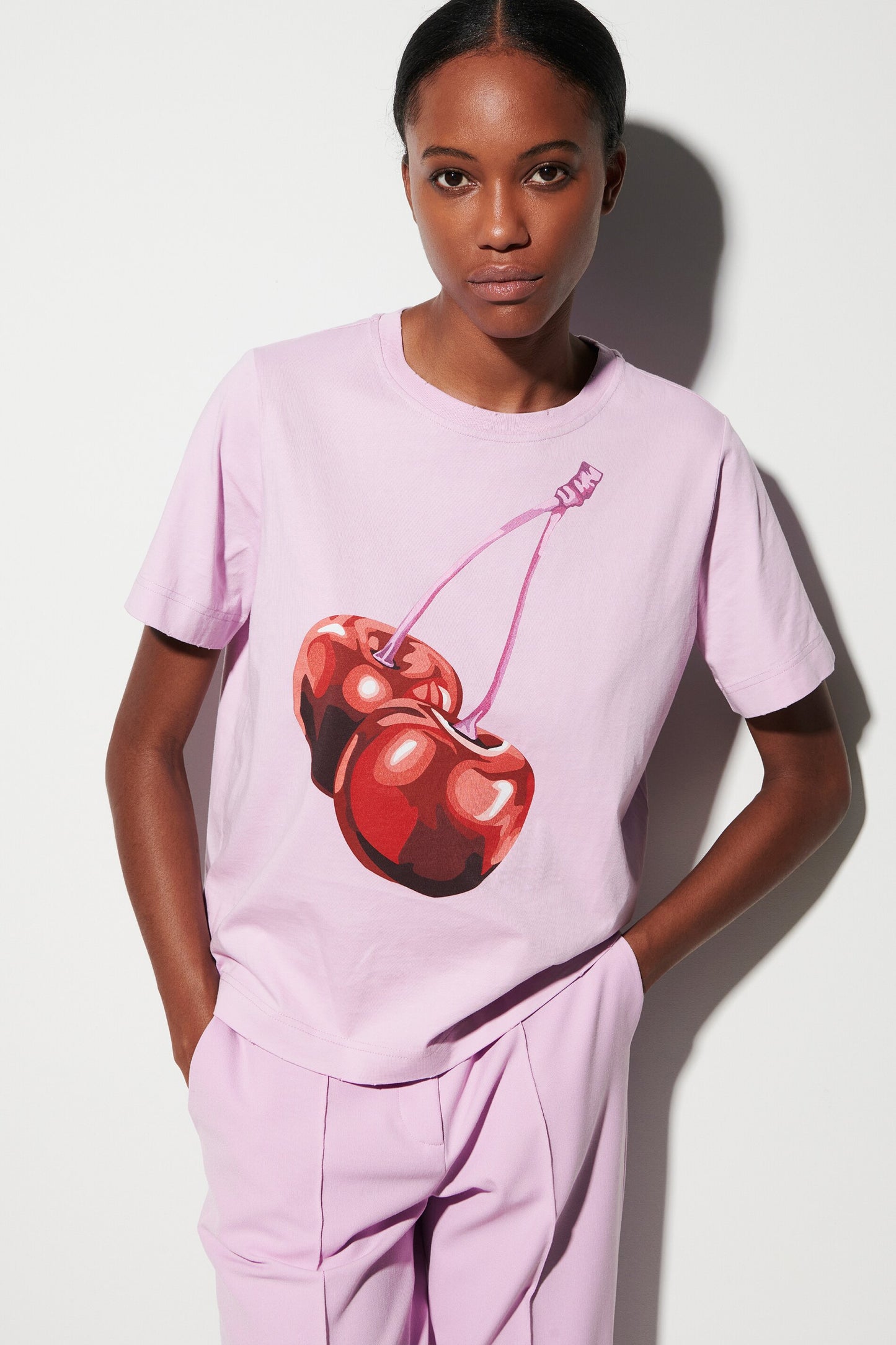 T-Shirt with Cherry Print