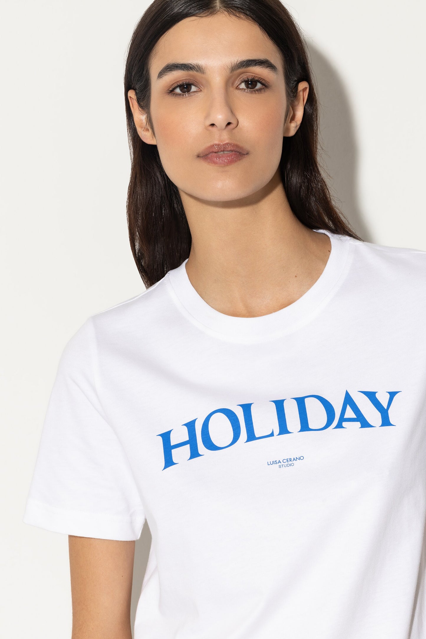 T-shirt with Printed Lettering