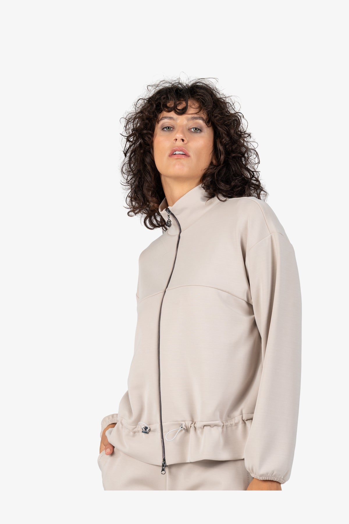 Sweat Jacket with Collar