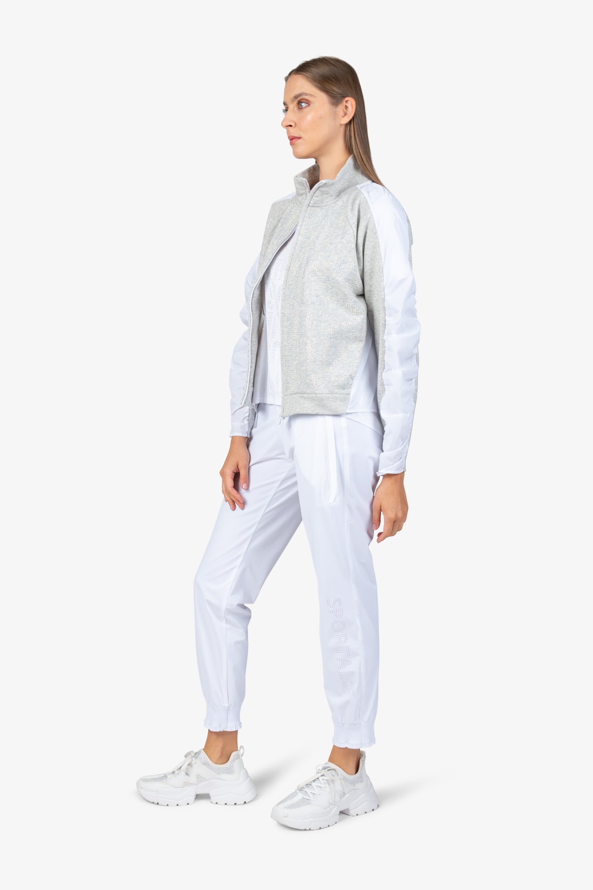 Sweat Jacket with Stand-up Collar
