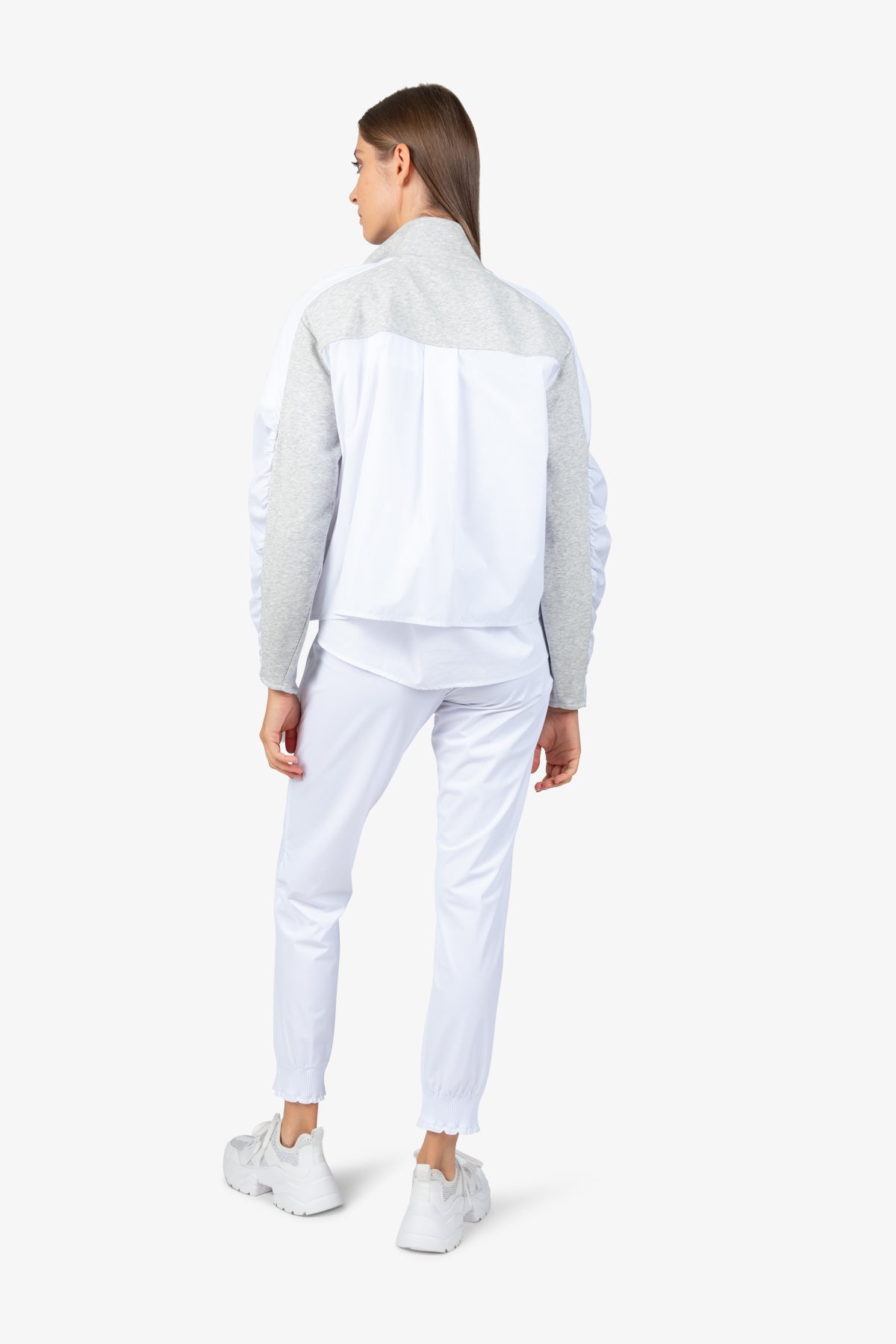 Sweat Jacket with Stand-up Collar