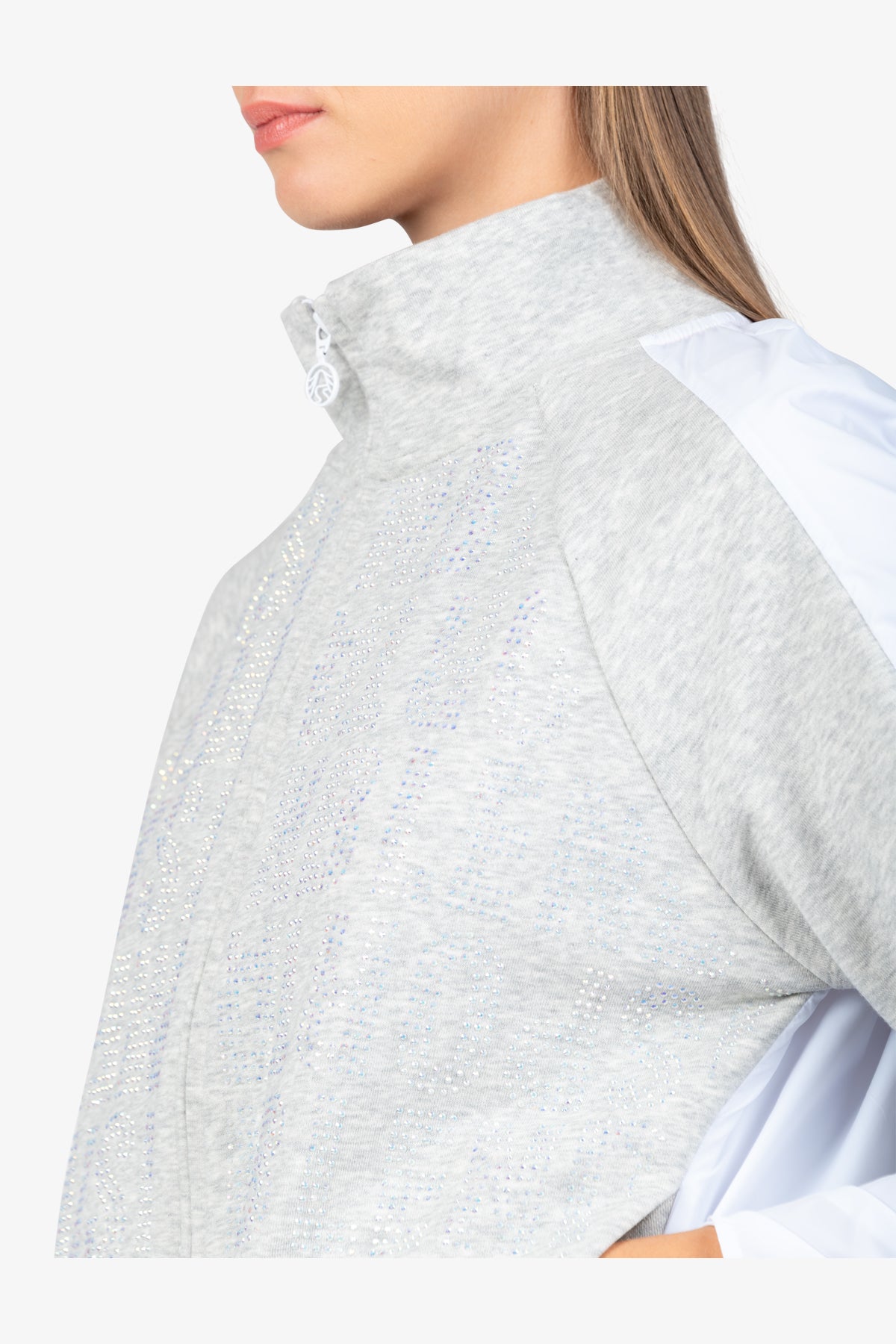 Sweat Jacket with Stand-up Collar
