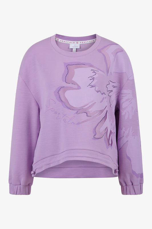 圓領印花針織套頭衫