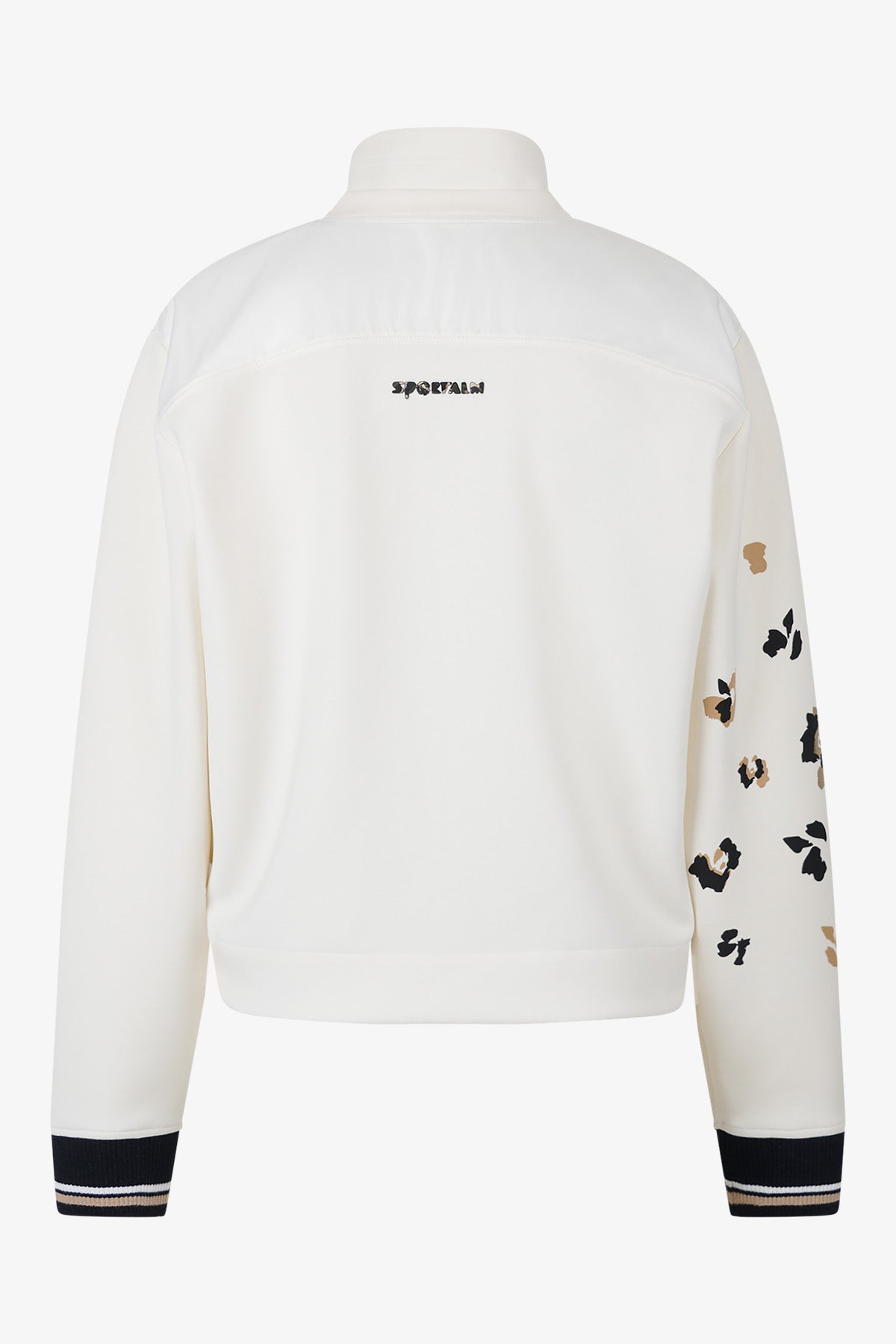 Sweat Jacket with Asymmetric Print