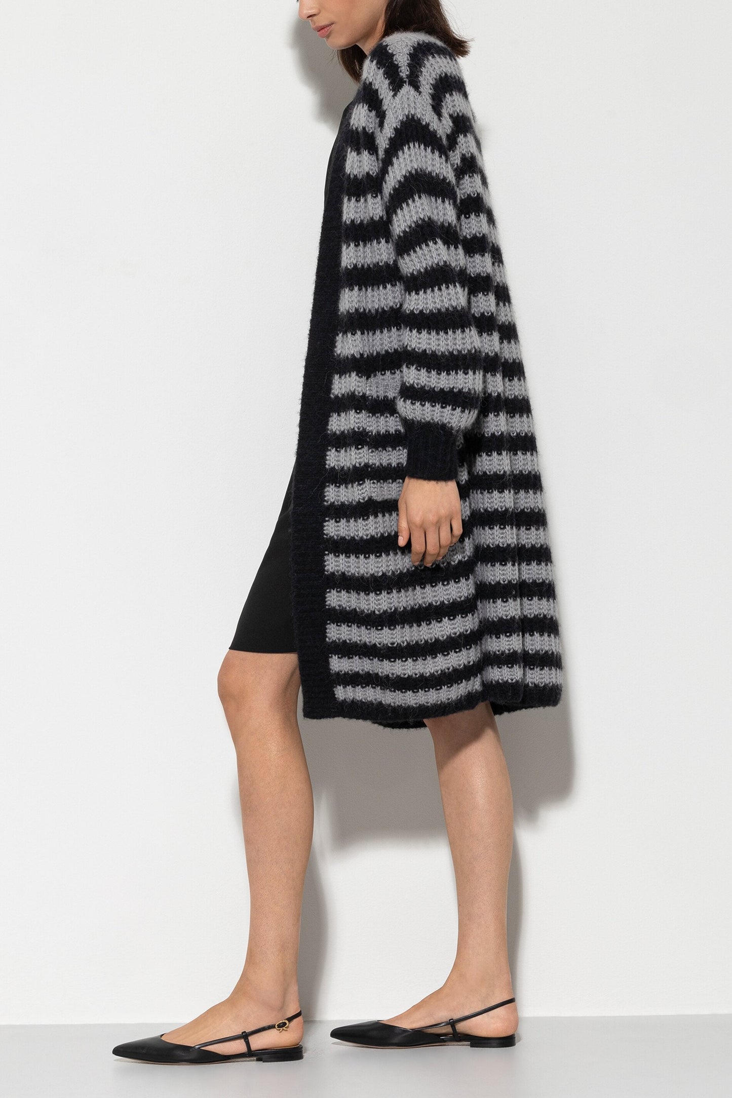 Long Cardigan with Stripes