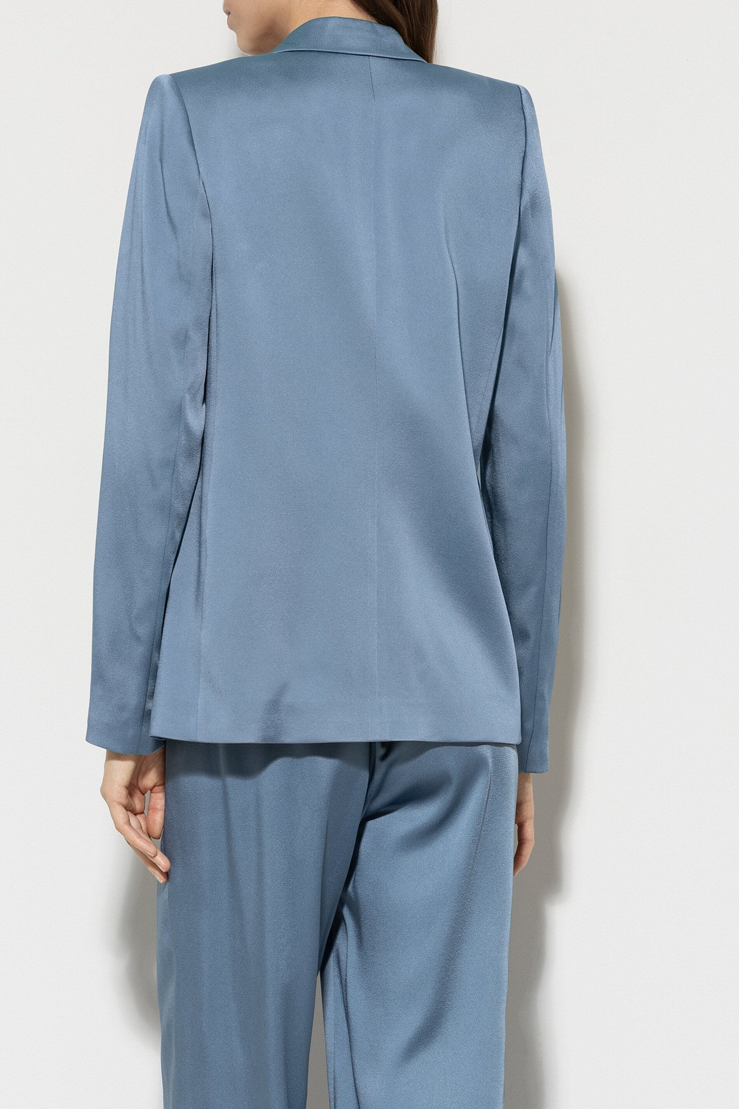 One-button Satin Blazer