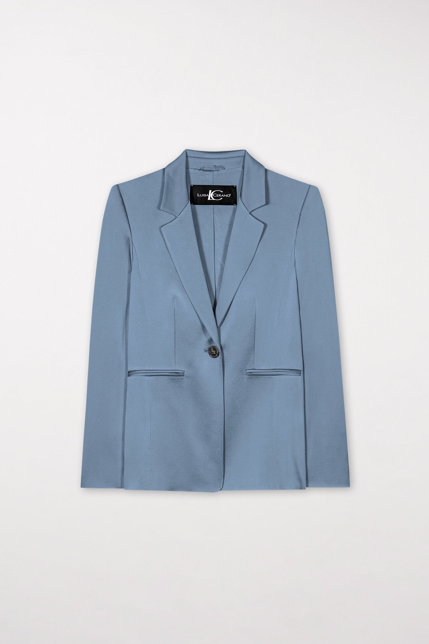 One-button Satin Blazer