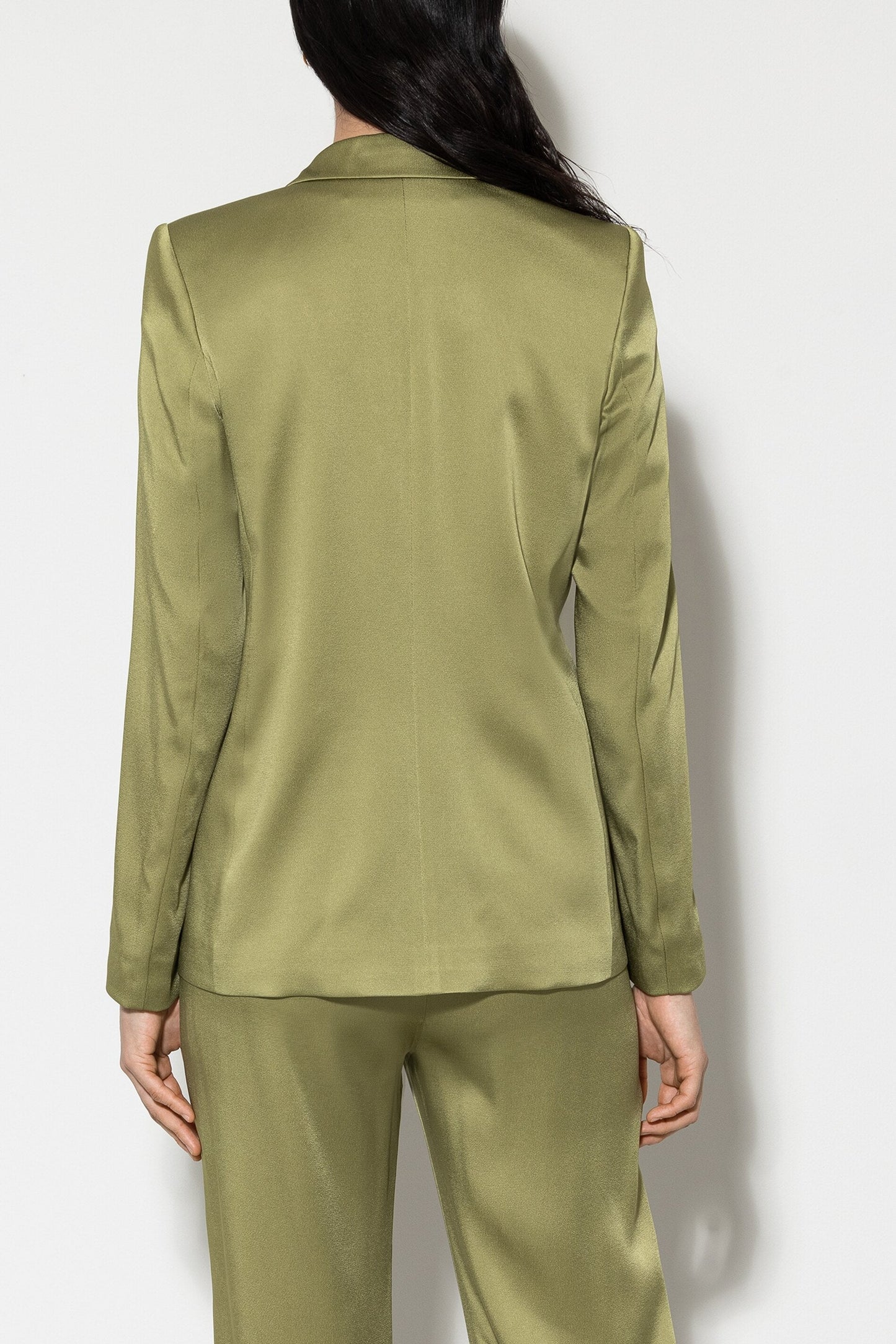 One-button Satin Blazer