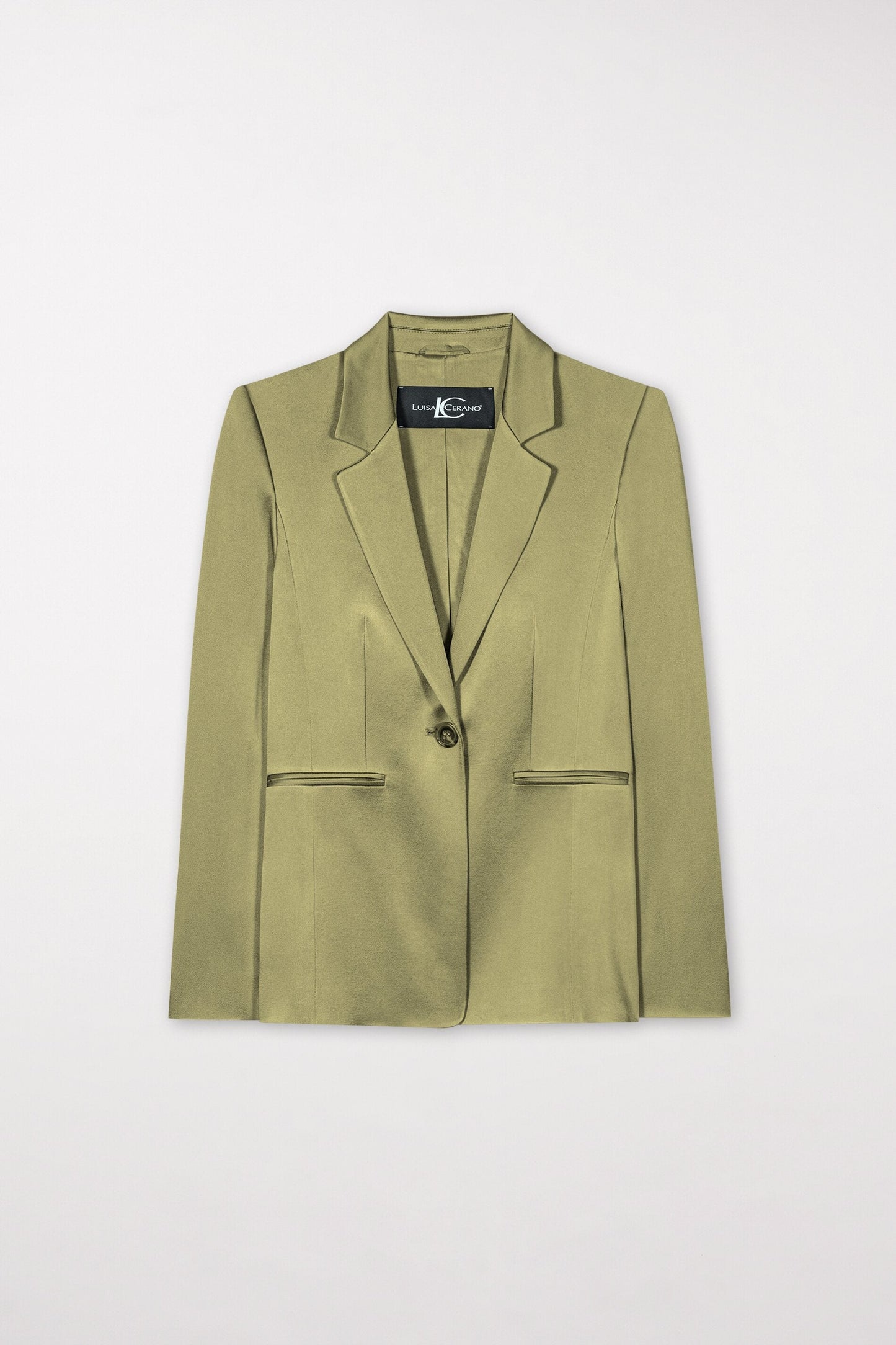 One-button Satin Blazer