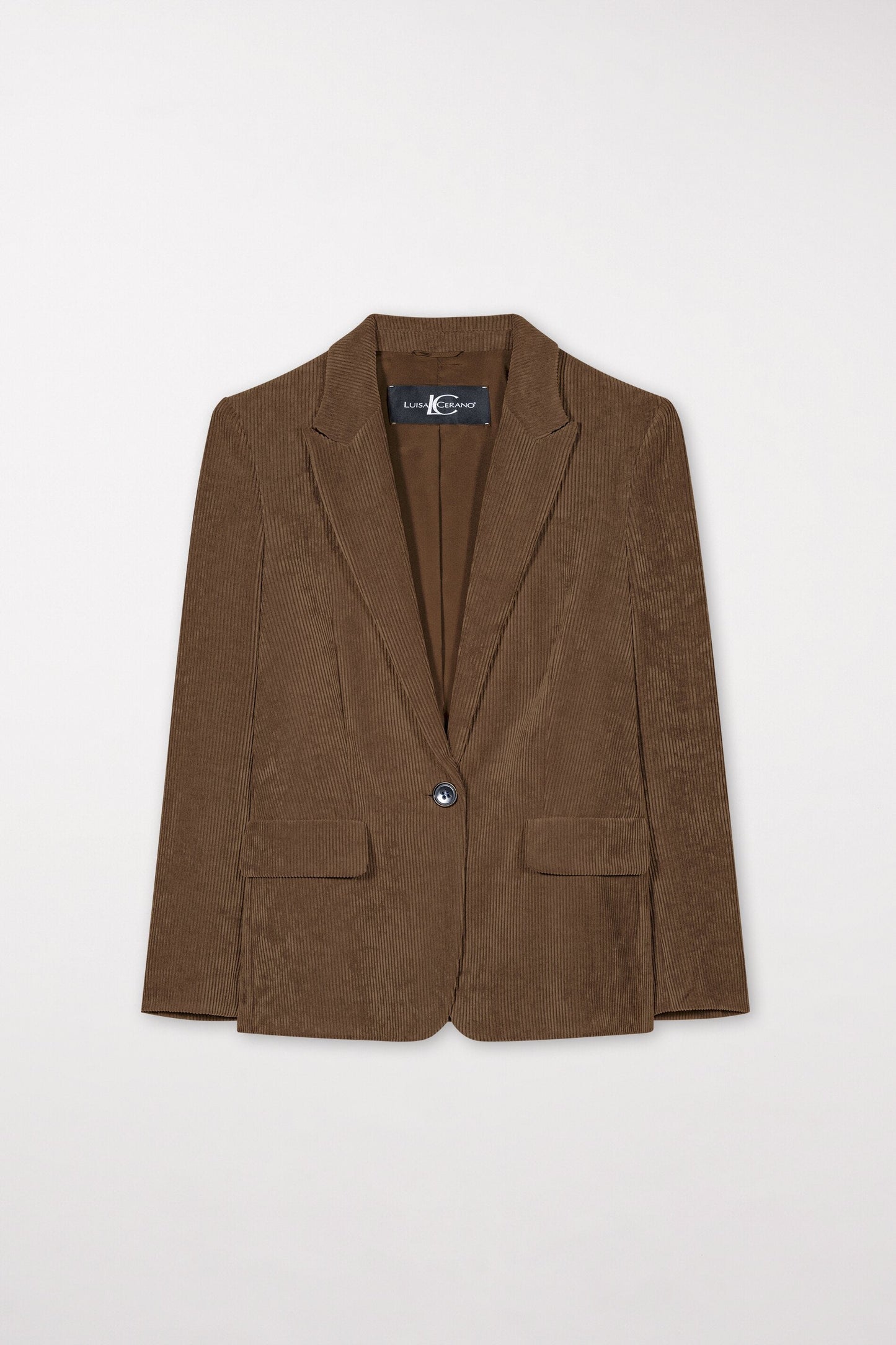 One-button Corduroy Blazer