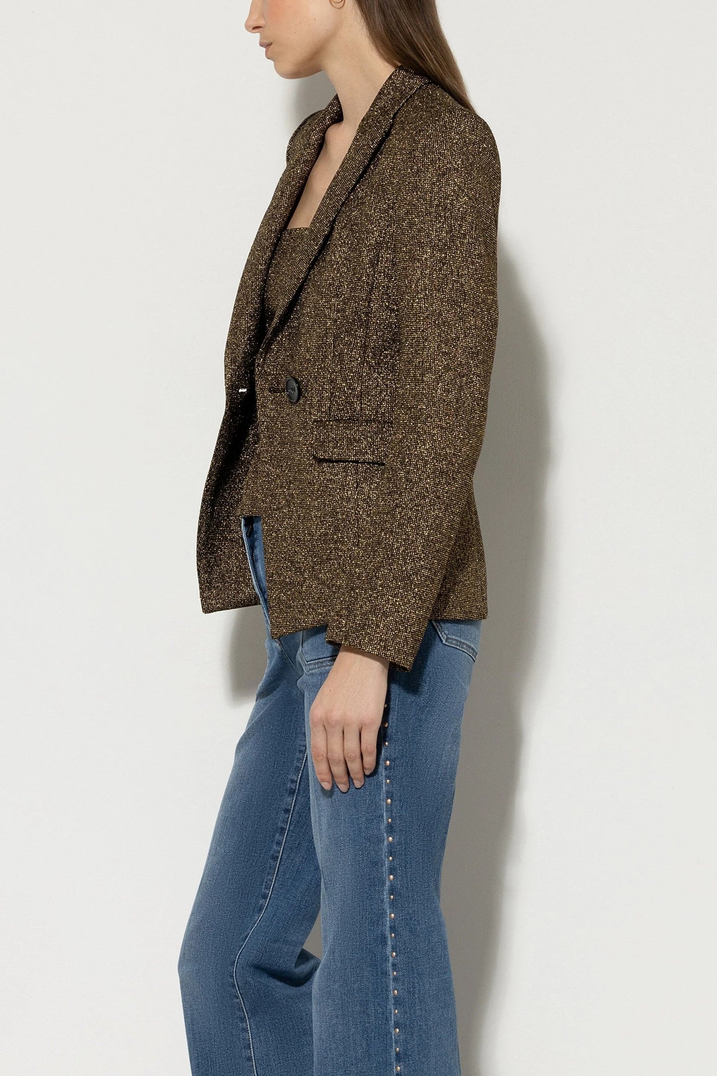 Blazer with Metallic Effect