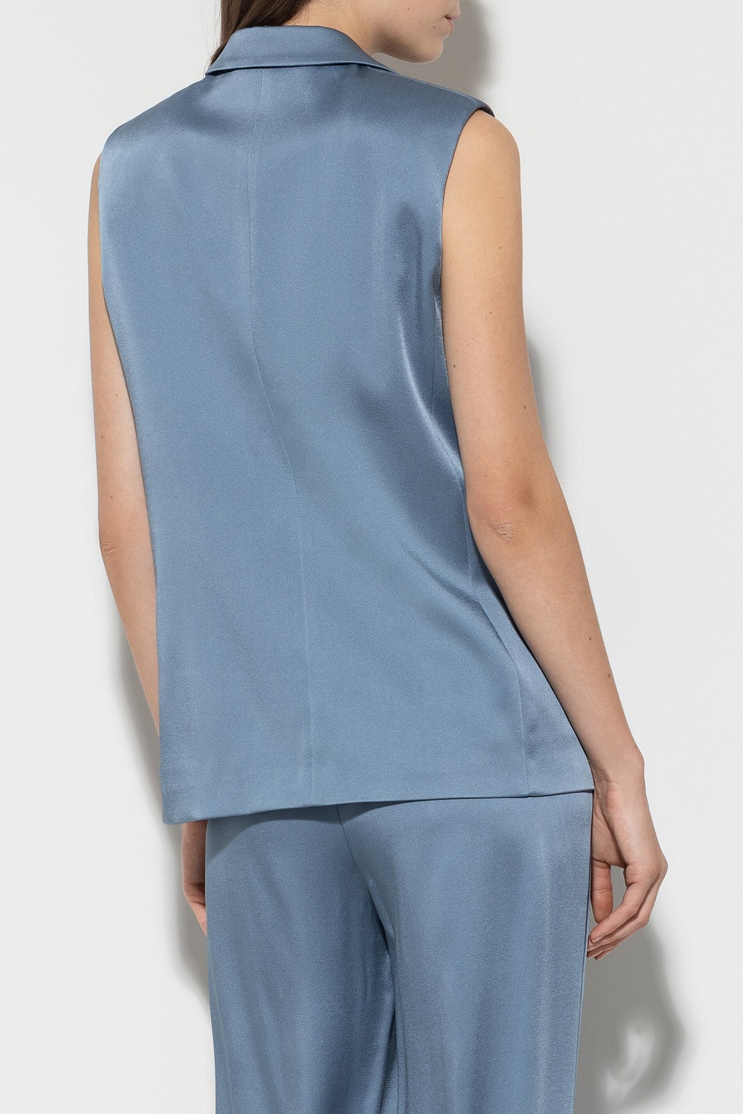 Satin Blazer Vest
