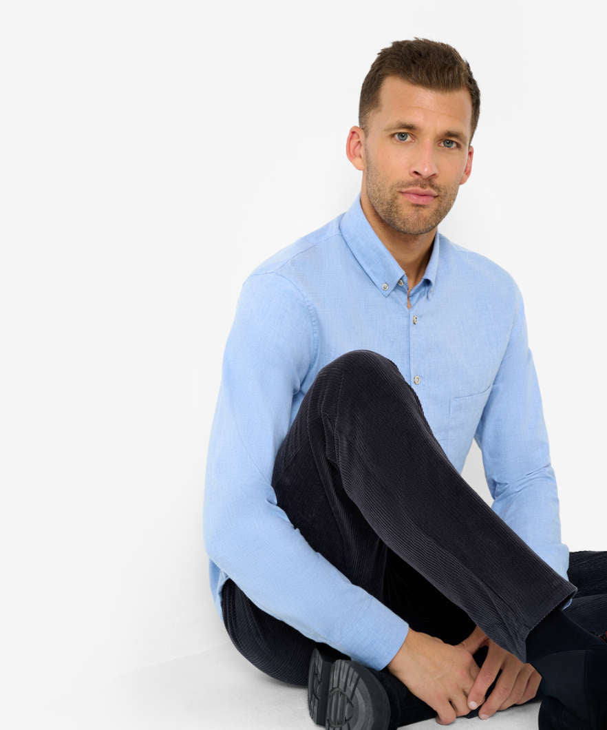 Shirt with Button Down Collar