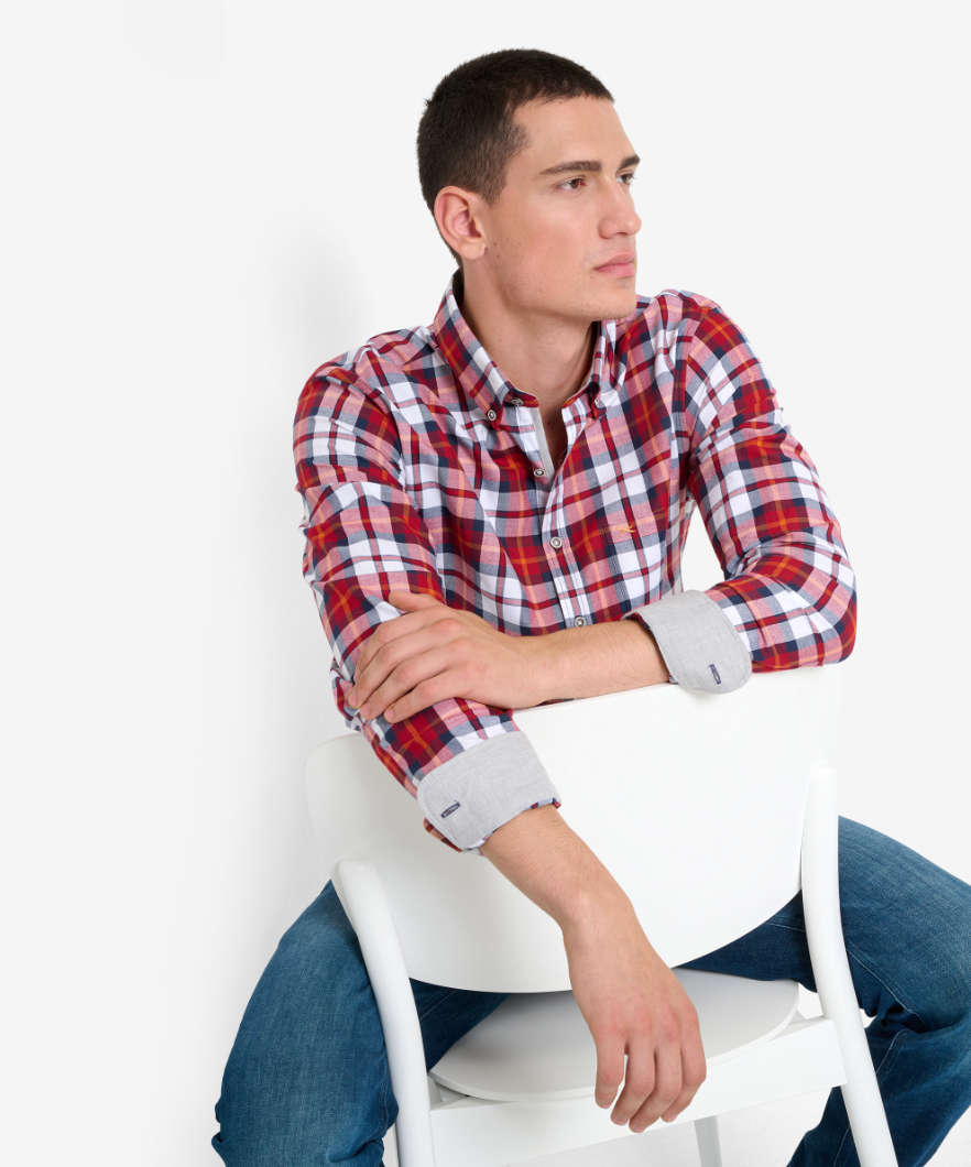 Chequered Shirt Made From Fine, Winter Flannel