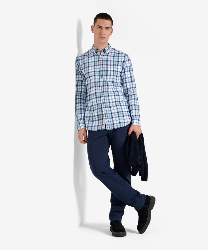 Chequered Shirt Made From Fine, Winter Flannel
