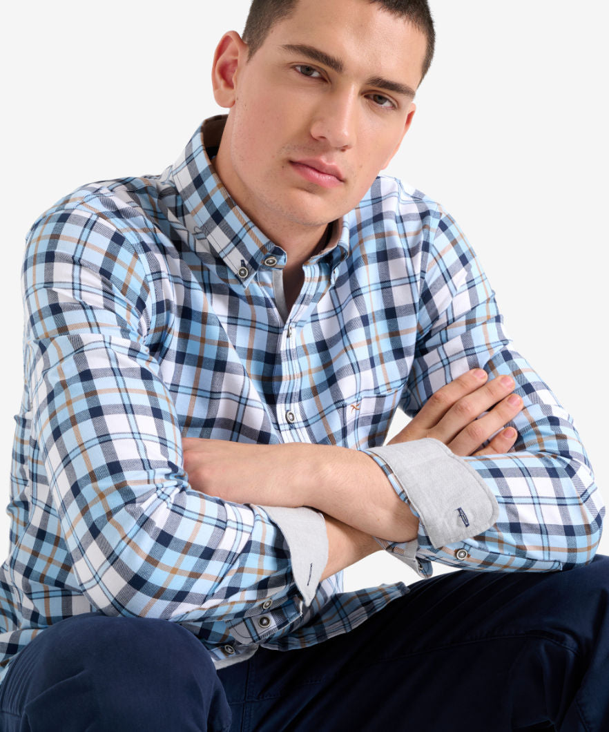 Chequered Shirt Made From Fine, Winter Flannel