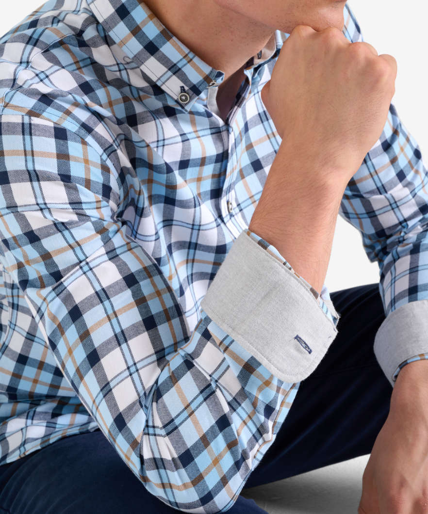 Chequered Shirt Made From Fine, Winter Flannel