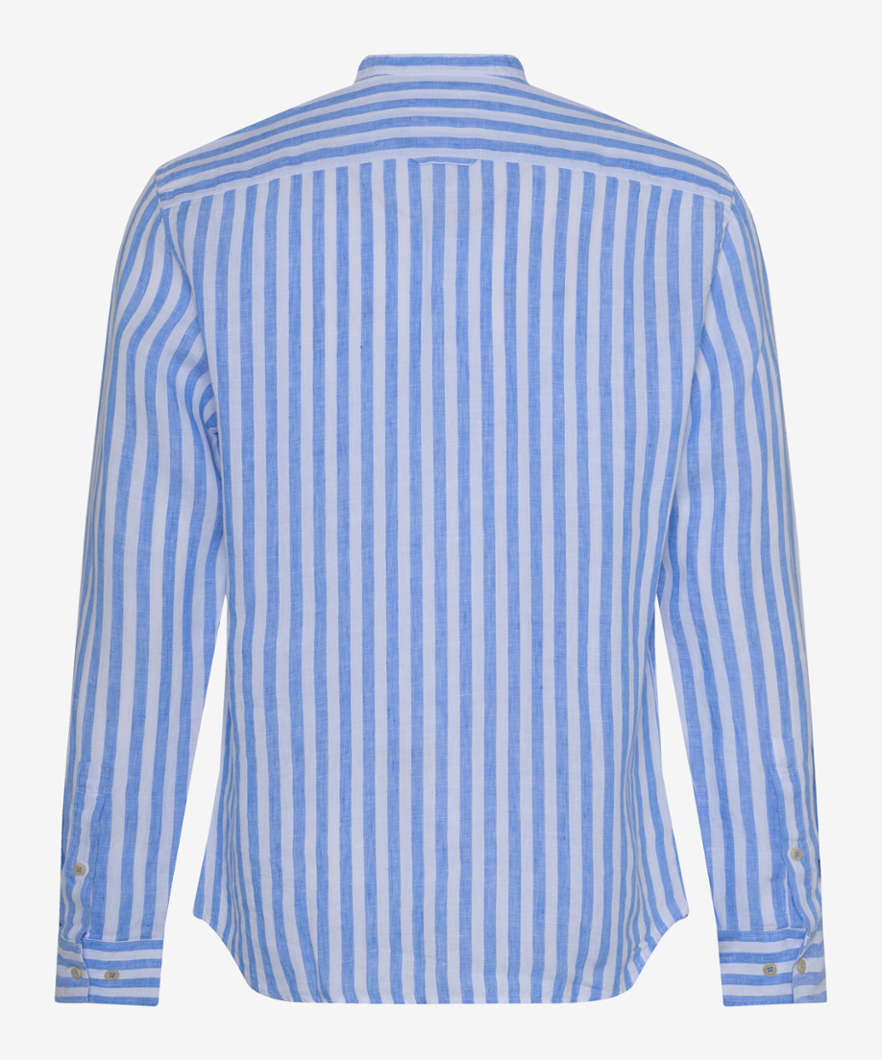 Striped shirt with Stand-up Collar