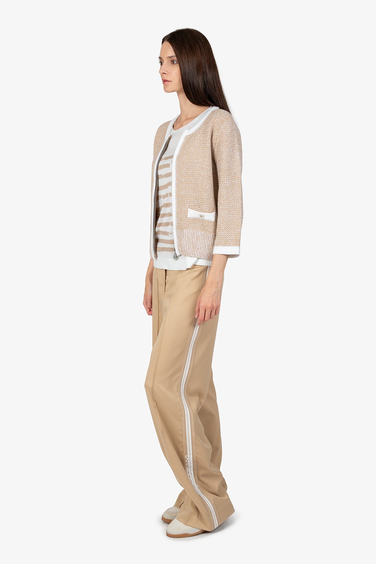 Cardigan with Stand-up Collar