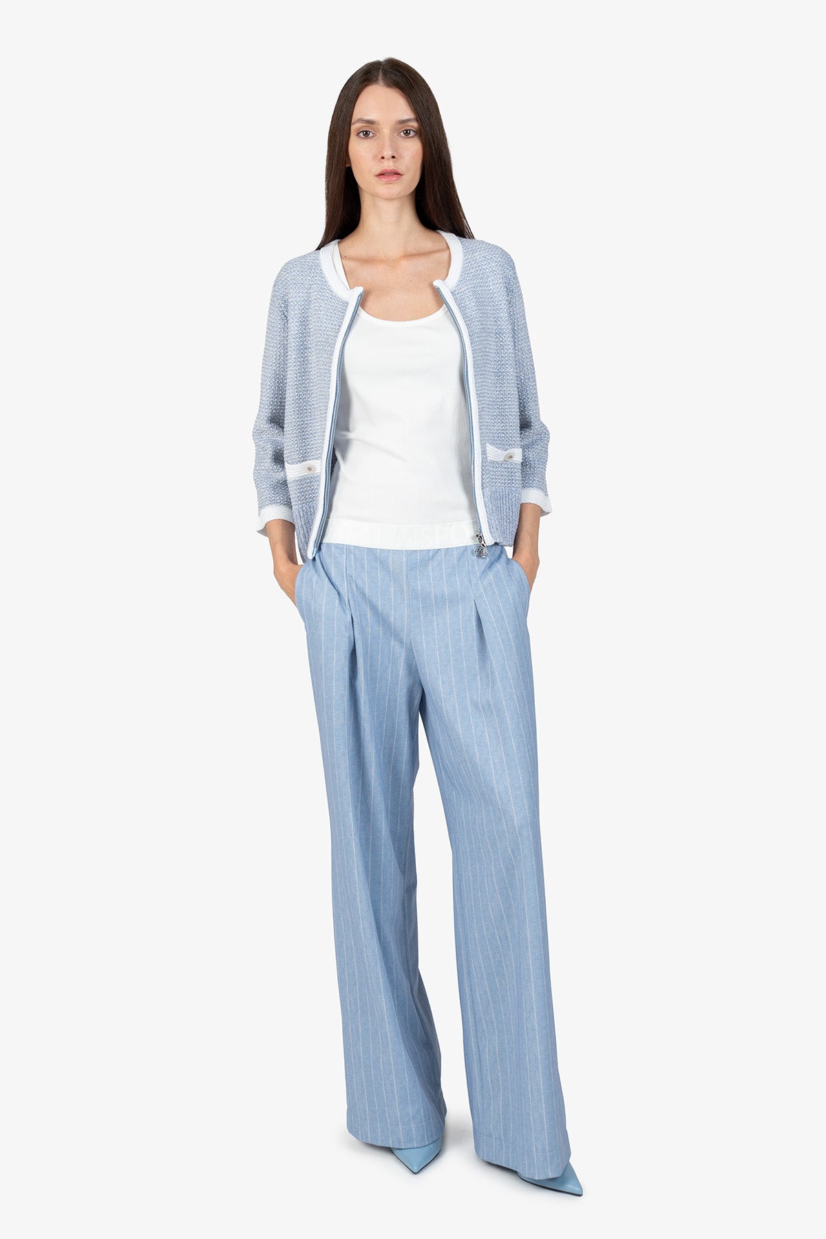 Cardigan with Stand-up Collar