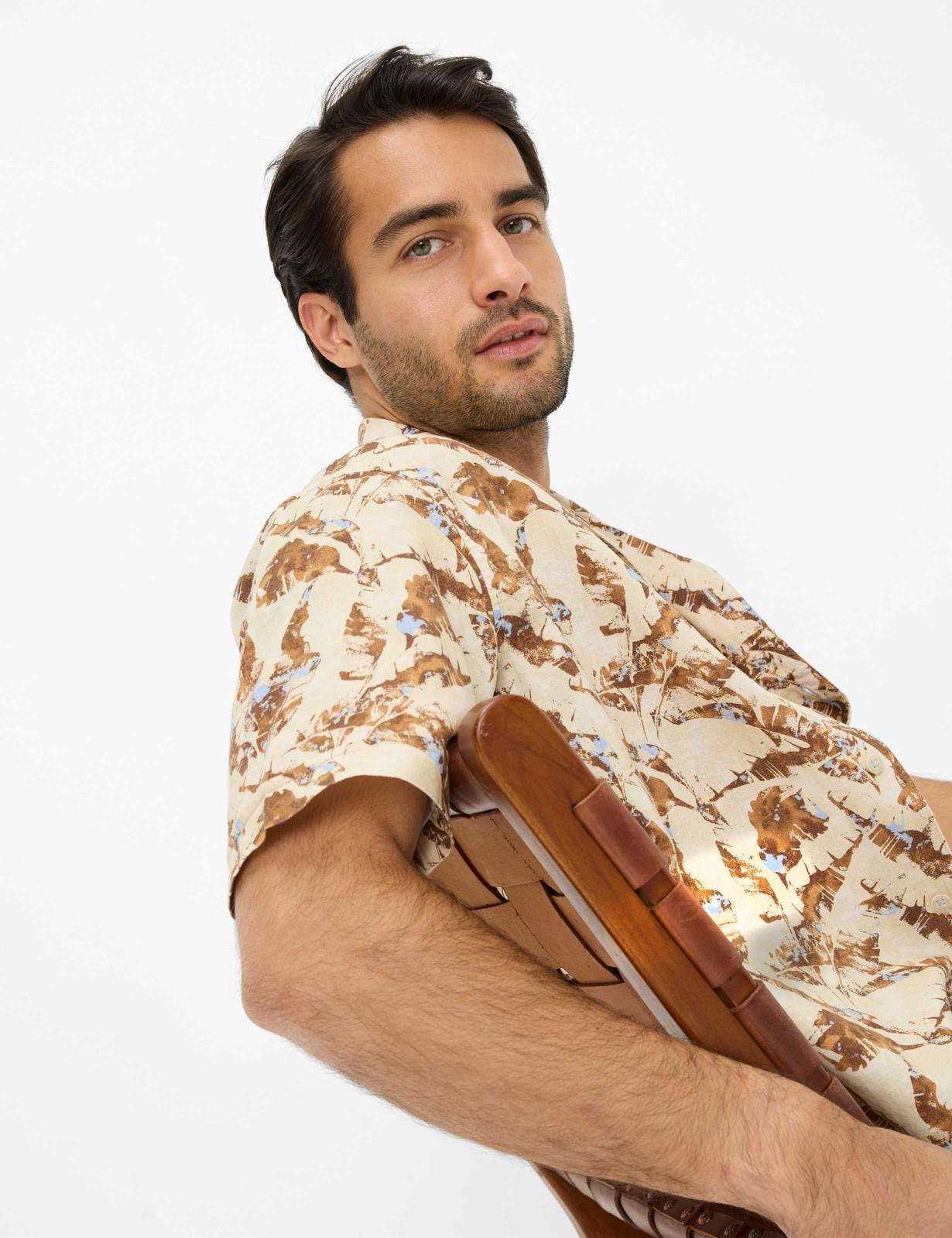 Shirt in Cotton-Linen Mix