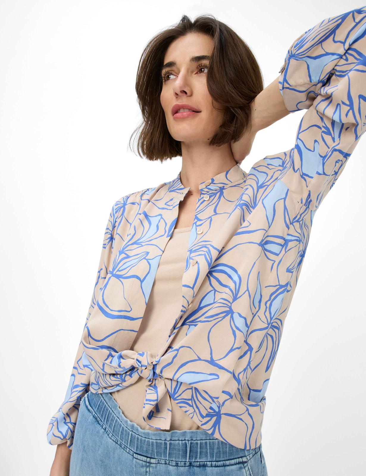 Poplin: Blouse Out of Pure Viscose
