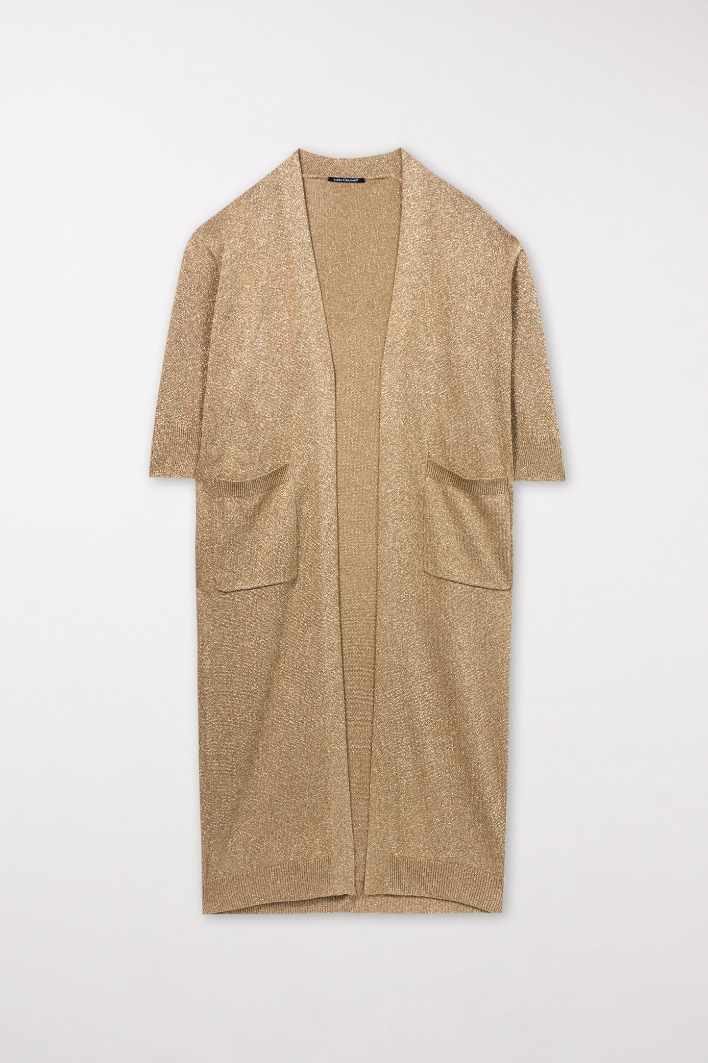Long Cardigan with Glossy Yarn