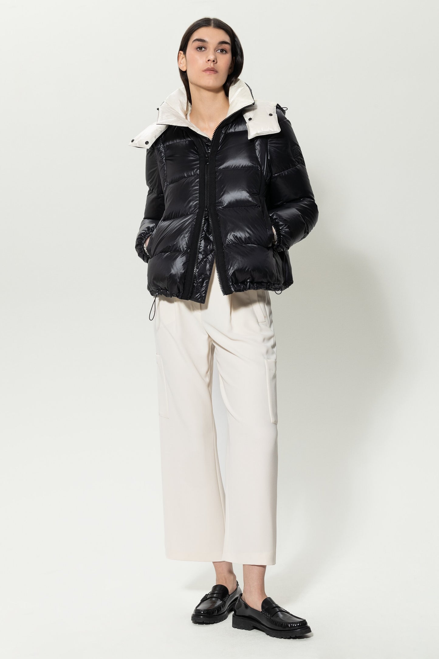 Quilted Down Jacket with Hood
