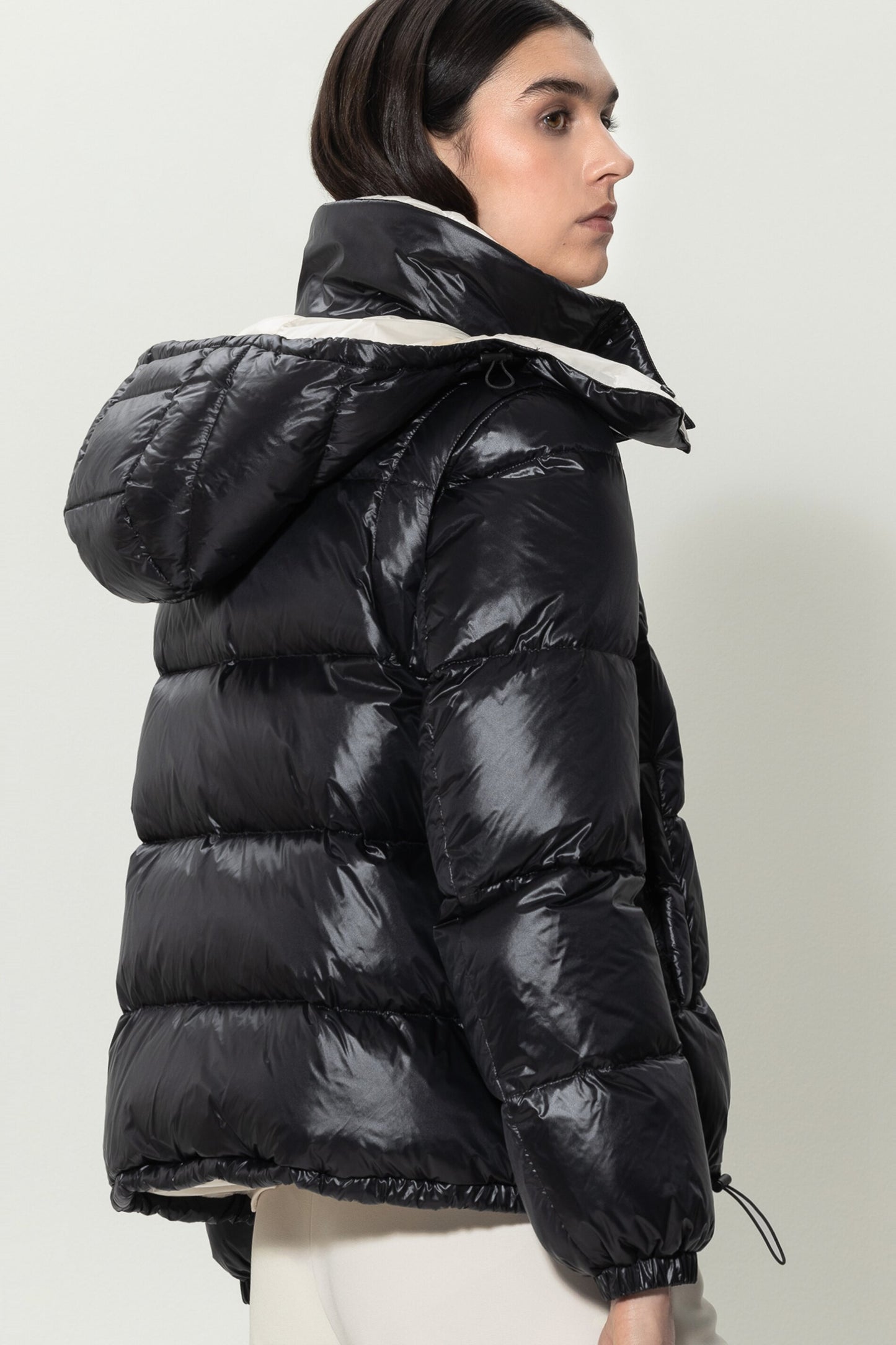 Quilted Down Jacket with Hood