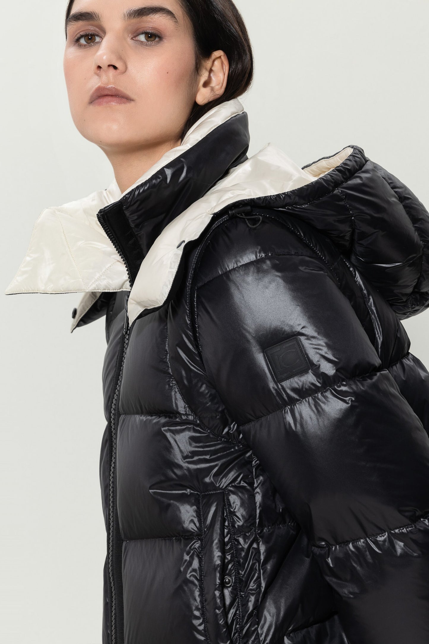 Quilted Down Jacket with Hood